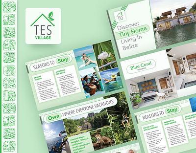 TES Village Belize Brochure logo design