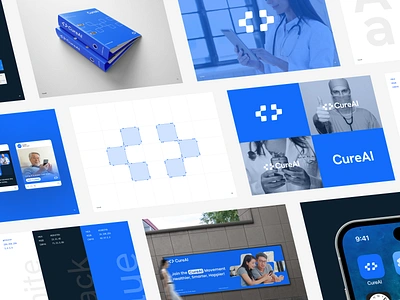 CureAI - Visual Identity ai ai branding ai logo ai platform ai startup artificial intellegence brand brand identity brand sign branding design guidline identity logo design logo type visual visual identity