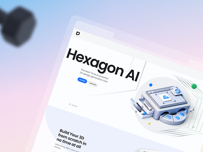Hexagon AI - website landing page design landing page ui uiux website design