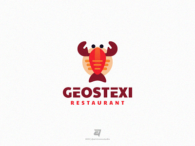 GEOSTEXI animal brand branding design identity lobster logo logos logotype