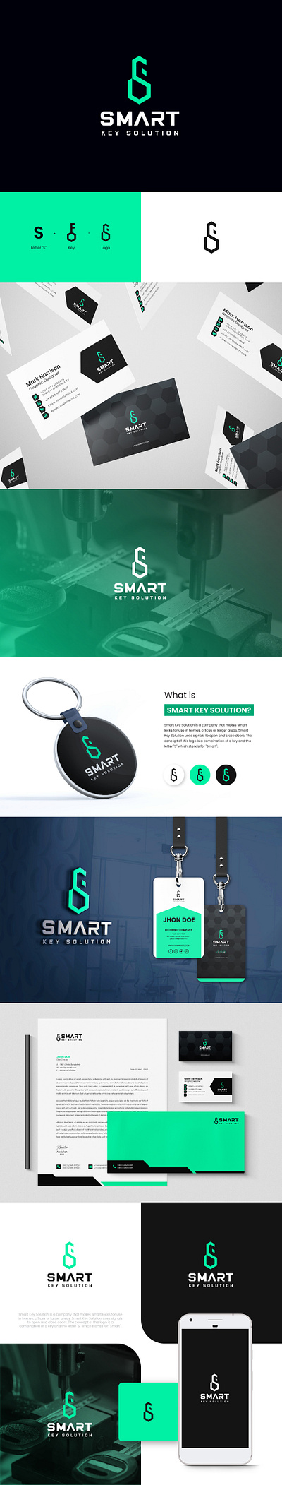 Logo Design and Visual Identity for Smart Key Solution branding design key logo security smart