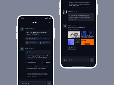 AI Chatbot Concept design illustration mobile mobile app product design ui ui.ux ux website