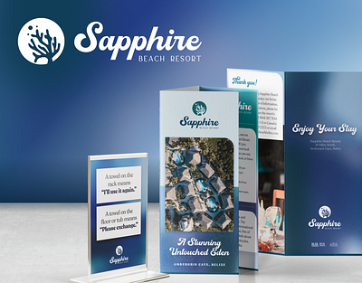 Sapphire Beach Resort Belize logo design