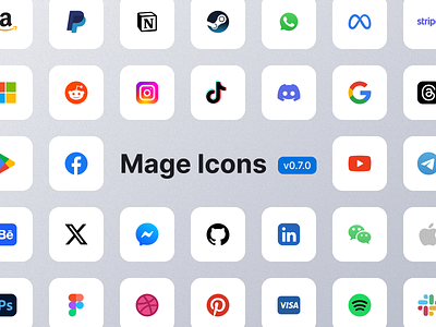 Mage Icons Icon Pack - Version 0.7.0 app icons brand icons flat icons icon icon design icon pack icon set iconography icons interface icons mage icons mageicons minimal icons nepal new icon pack ui icons vector icons web icons