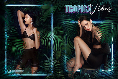"Tropical Vibes" Collection | Lookbook Campaign creative design fashion graphic design lookbook photography