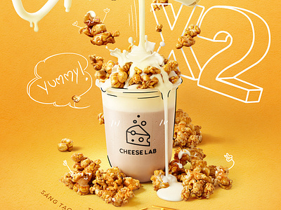 Cheese Milk Tea | Key Visual Campaign creative design food graphic design key visual photography