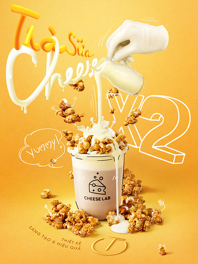 Cheese Milk Tea | Key Visual Campaign creative design food graphic design key visual photography