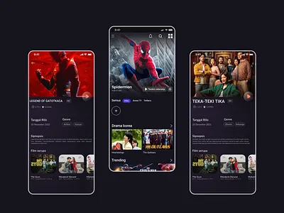 Mobile app - Movie app branding ui ux