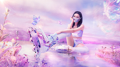 IN HER WONDERLAND | 3D Key Visual Campaign 3d animation cre creative fashion graphic design photography