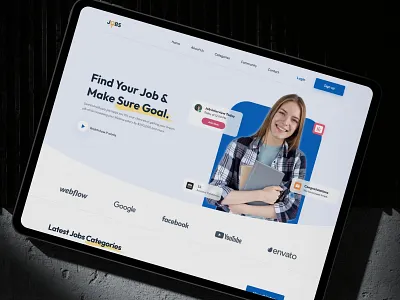 Jobs SaaS landing page branding homepage landing page mobile app saas saas landing page saas product uiux user experience user interface web design