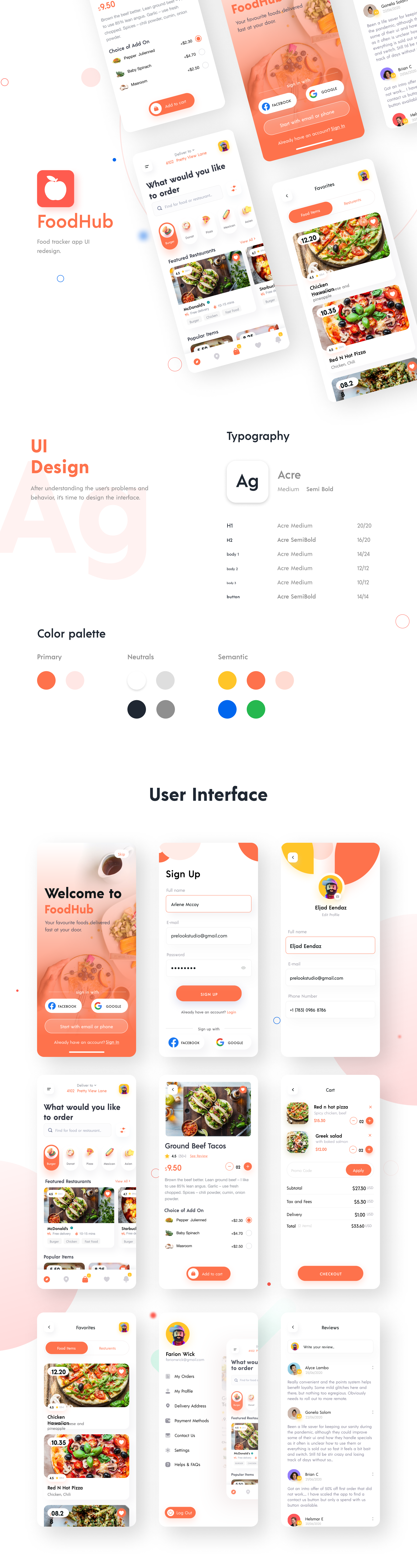 FoodHub - Food Delivery App android app android app design graphic design ui