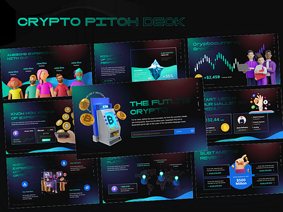 Crypto Pitch Deck crypto design graphic design infographic pitchdeck power point ppt presentation presentation design