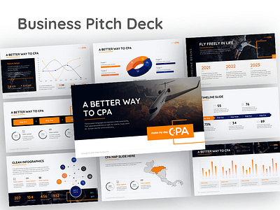 Business Pitch Deck business design infographic pitchdeck powerpoint ppt presentation presentation design