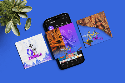 Durga Puja Social Media Post Design branding post design social media post