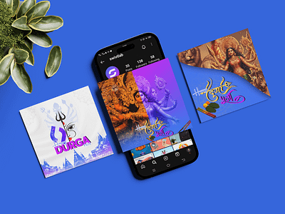 Durga Puja Social Media Post Design branding post design social media post