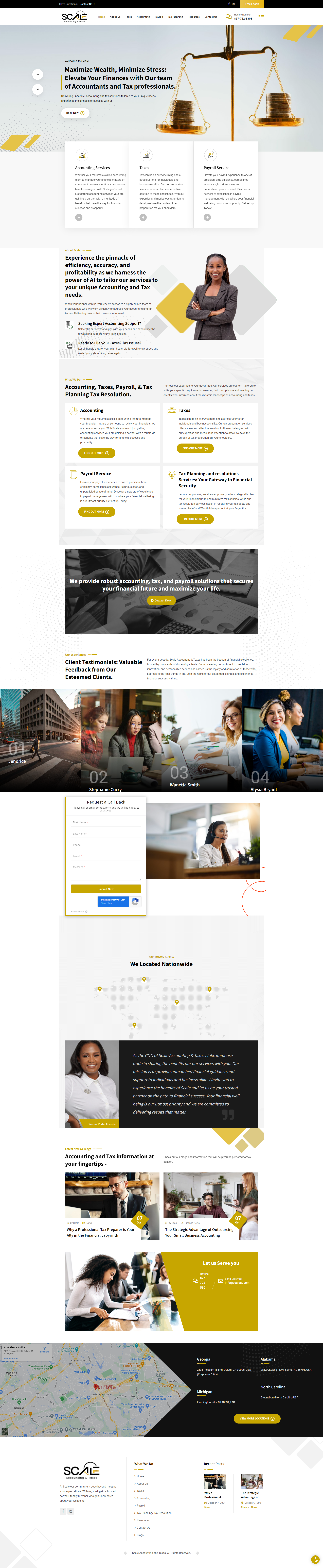 Scale Accounting and Taxes Website scale tax website website wordpress website