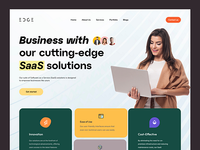 Next-Gen SaaS Solutions -A Design Concept business design graphic design landing optimization sas service solution ui ui elements ui ux uiux uxdesign web website