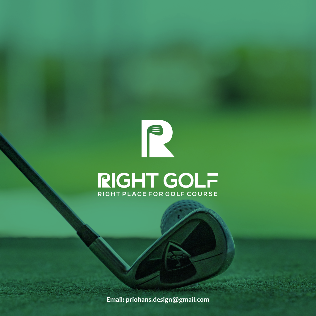 Letter R and Golf Logo brand brand identity branding golf course logo golf logo icon letter r logo negative space logo prio hans r and golf logo r logo typography