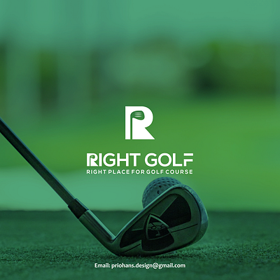 Letter R and Golf Logo brand brand identity branding golf course logo golf logo icon letter r logo negative space logo prio hans r and golf logo r logo typography