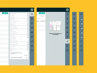 Transport Management Product Navigation UI (B2B) data material design navigation saas sidebar transport management system ui ux web app