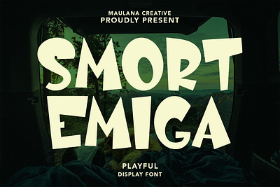 Smort Emiga Playful Display Font branding font fonts graphic design logo nostalgic