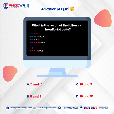 What is the result of the following JavaScript code? amigoways amigowaysappdevelopers amigowaysteam