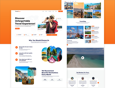 Travel Agency Landing Page for you landing page minimal travel agency travel landing page ui uiux user experience user interface website