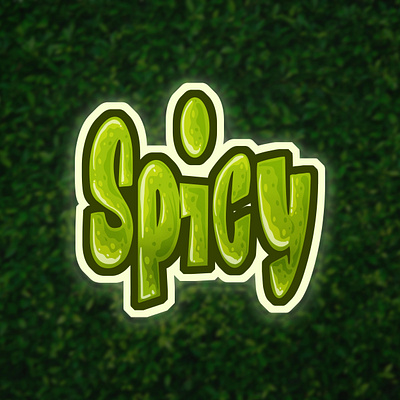 Custom Hand-drawn Vector Logo of "Spicy" branding colorful custom design graffity graphic design illustration letter logo lettering logo logo type spicy typogaphy