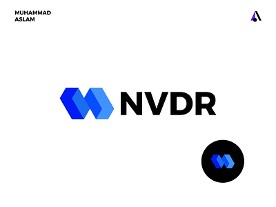 NVDR Logo app brand branding design graphic design internet logo logo design minimal modern tech
