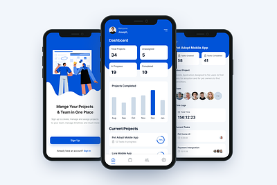 Introducing Our All-in-One Project Management Application 🚀📊 design mobile app mobile ui pm app project manage project management ui uiux ux