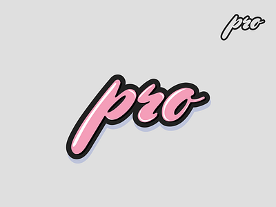 Pro Hand Lettering cute handlettering logo pink wordmark