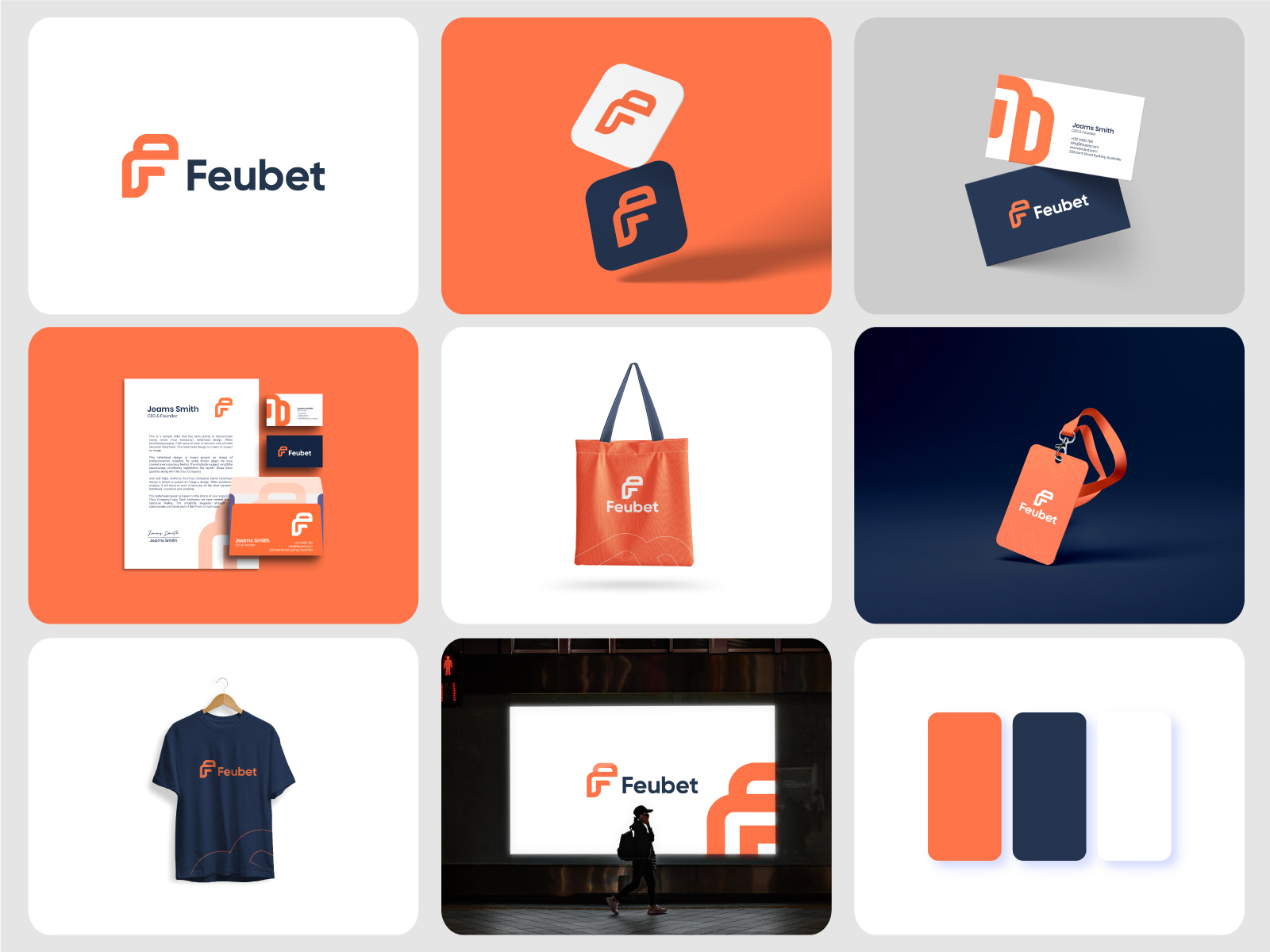 Feubet Brand Identity Design | Branding Design app icon bannner brand brand identity branding branding agency branding and identity business card design gradient logo graphic design id card logo logo and branding logo design logo designer modern logo monogram logo stationery tshirt