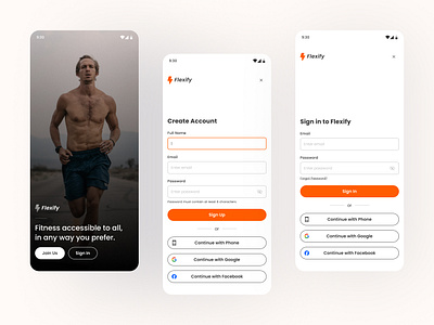 Daily UI Challenge | Fitness App Sign-up daily ui daily ui challenge fitness app login ui register ui sign in ui sign up ui ui ui design ux ux design
