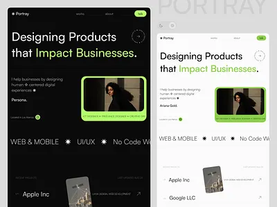 Portray - Framer Portfolio Template designsystem framer minimal portfolio template ui design uiux website