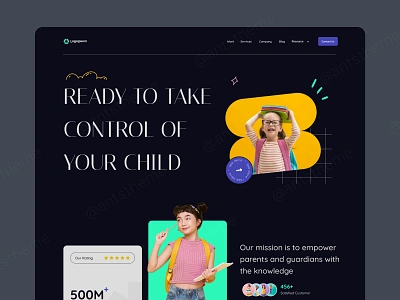 Home Schooling Website Design children colorful creative dark design elementary figma fun home schooling learn learner lesson playful school study teacher ui ux visual website