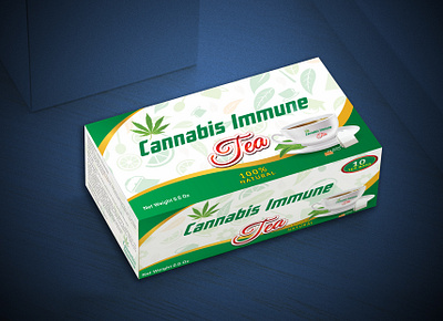 Cannabis Immune Tea app branding cancannabis immune tea cannabis immune tea design graphic design illustration logo packaging design tea tea box tea packaging typography ux