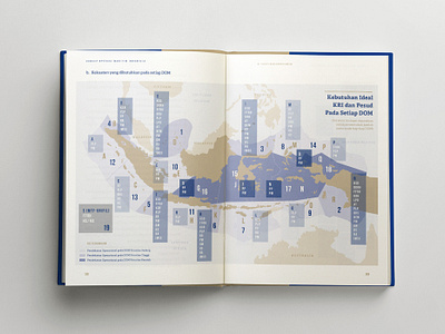 Konsep Operasi Maritim Indonesia - Book Infographic army blue book book design design gold graphic design illustration indonesia infographic layout map marine navy publication ship