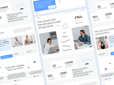 WeCare - Virtual assistant service website assistant design landing page ui ux virtual assistant web web design website