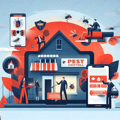 Pest control marketing ads 9 design graphic design illustration pest control
