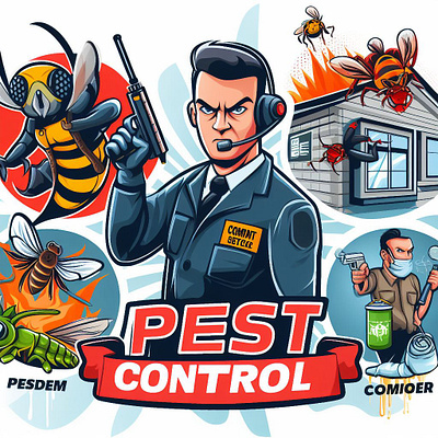 Pest control marketing ads 8 design graphic design illustration pest control