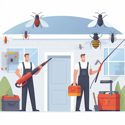 Pest control marketing ads 7 design graphic design illustration pest control