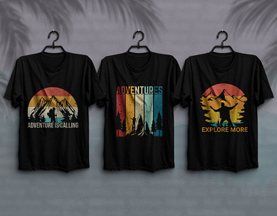 Adventure Hiking T-Shirt Design. t shirt design ideas