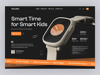 Smartwatch Shop Landing Page apple watch clock dark theme e commerce website ecommerce website landing page portfolio smartwatch ui design ui ux visual design watch watch landing page watch store web design web ui website website design wily wily agency