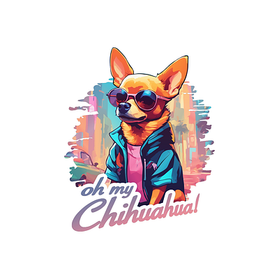 Oh my chihuahua! 009 animal chihuahua design funny glam illustration oh my chihuahua!