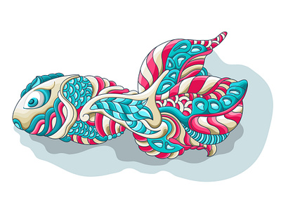 Cute Fish Illustration fish fishdoodle illustration ocean oceanart seaart vector vectorart