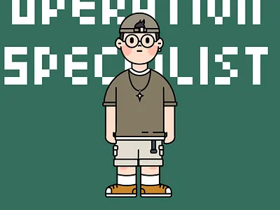 Internet workers_Operation Specialist graphic design ui