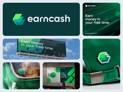 EarnCash Logo Design app brand brand identity branding broker crypto earn earnings finance growth identity loan logo logodesign market money offer platform process sucess