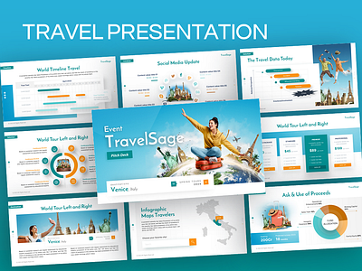 Travel Presentation design infographic pitchdeck powerpoint ppt presentation presentation design travel visual design presentation