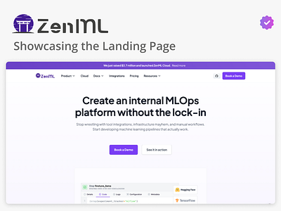 ZenML - Website for machine learners ai branding chatgpt color design landing page machine learning mobile purple responsive ui ux web website white