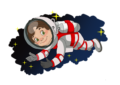 Cosmonaut baby adobe illustrator animation illustration illustrator